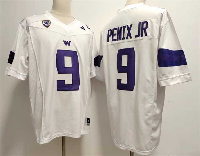 Mens Washington Huskies #9 Michael Penix Jr. White Stitched Jersey->washington huskies->NCAA Jersey